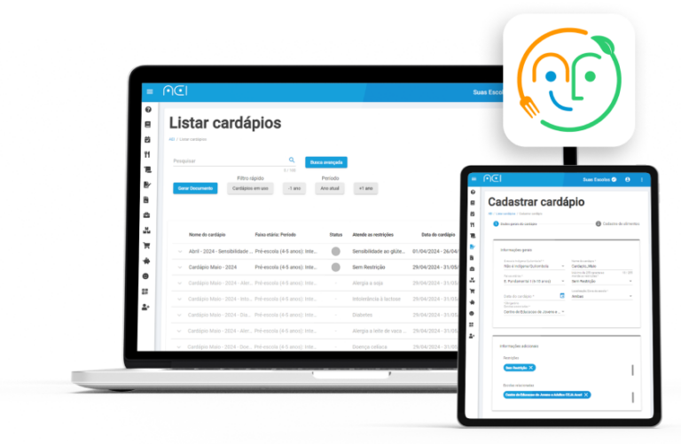 Interface do AEI para Cardápios.