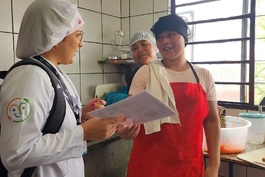 Treinamento com cozinheiras